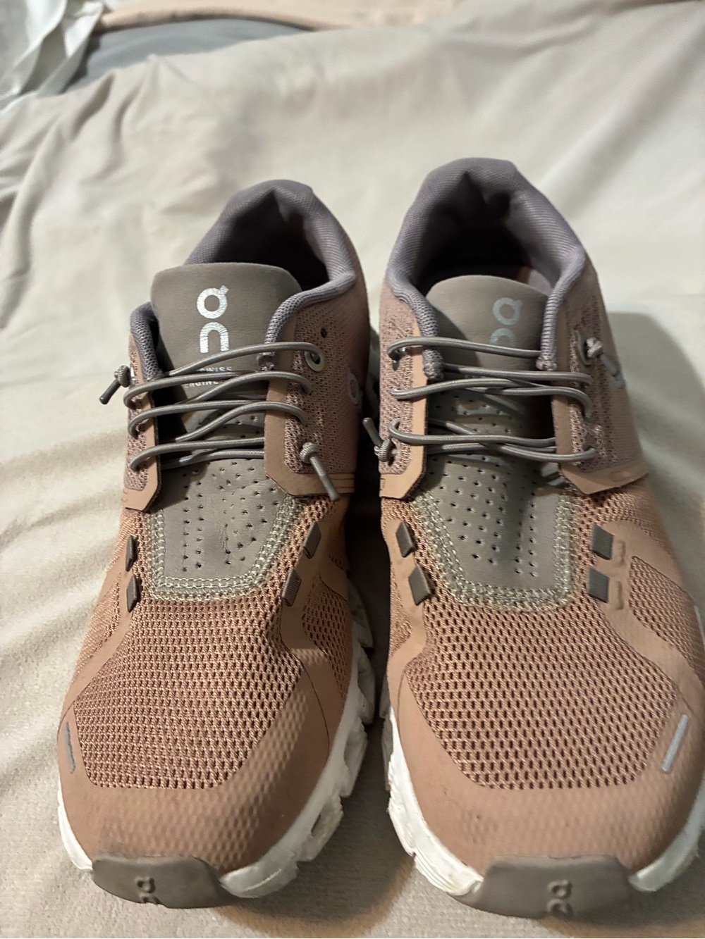 On Cloud Running Women's Sneakers in Taupe